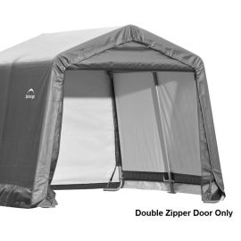 ShelterLogic 10W x 8H Peak Replacement Double Zipper Door Only 9oz Grey   1EE013