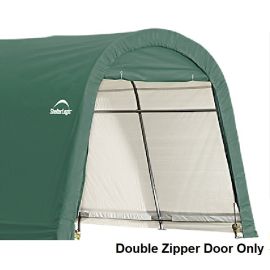 ShelterLogic 10W x 8H Round Replacement Double Zipper Door Only 9oz Green  2EE014