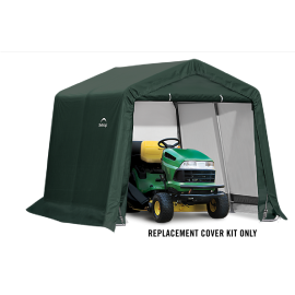ShelterLogic Replacement Cover 805135 805136 805137 Kit 805134 10x10x8 Peak 14.5oz PVC Green:10 Year Mfr Pro Rated Warranty
