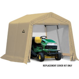 ShelterLogic Replacement Cover 805143 805144 805145 Kit 805142 10x10x8 Peak 14.5oz PVC Tan:10 Year Mfr Pro Rated Warranty