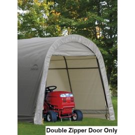 ShelterLogic Replacement Double Zipper Door 800949 for 70435 10x10x8 Round 7.5oz Grey