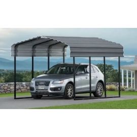 Arrow Metal Carport 10x15x9 Charcoal