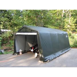 ShelterLogic 10W x 16L x 8H Peak 14.5oz Tan Portable Garage