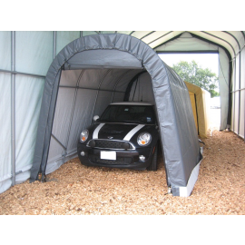 ShelterLogic 10W x 12L x 8H Round 9oz Grey Portable Garage