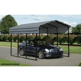 Arrow Metal Carport 10x20x9 Charcoal