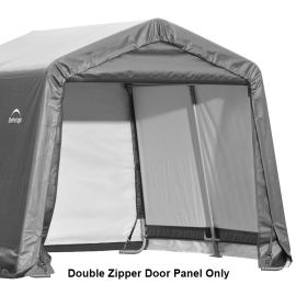 ShelterLogic Replacement Double Zipper Door 802495 for 70423 8x8x8 Peak 7.5oz Grey