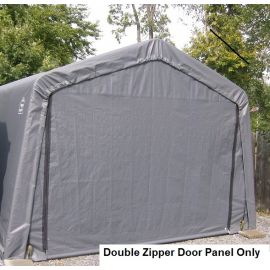ShelterLogic Replacement 802605 805140 14.5oz Double Zipper Door Panel for 70333 70433 10x10x8 Peak