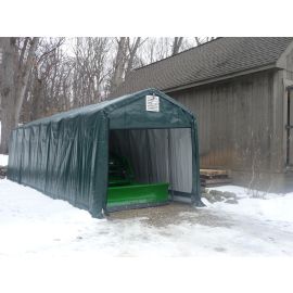 ShelterLogic 11W x 8L x 10H Peak 14.5oz Green Portable Garage