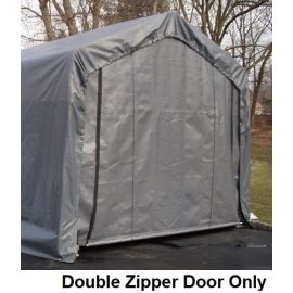 ShelterLogic 11W x 10H Peak Replacement Double Zipper Door Only 9oz Grey   1EE033