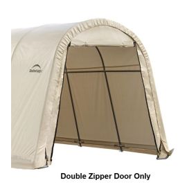 ShelterLogic 11W x 10H Round Replacement Double Zipper Door Only 9oz Tan   2EE035