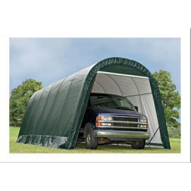 ShelterLogic 13W x 20L x 10H Round 21.5oz Green Portable Garage