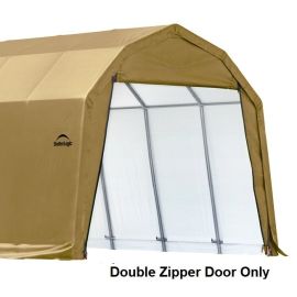 ShelterLogic 12W x 11H Barn Replacement Double Zipper Door Only 14.5oz Tan-3Yr Mfr Prorated Warranty  3M1045