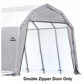 ShelterLogic 12W x 11H Barn Replacement Double Zipper Door Only 14.5oz White-3Yr Mfr Prorated Warranty  3M1046