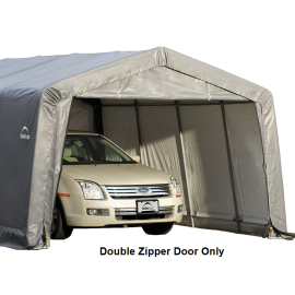 ShelterLogic Replacement Double Zipper Door 800318 for 62790 12x20x8 Peak 7.5oz Grey