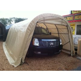 ShelterLogic 12W x 32L x 8H Round 14.5oz Tan Portable Garage