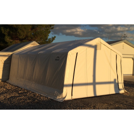 ShelterLogic 12W x 28L x 8H Peak 21.5oz White Portable Garage