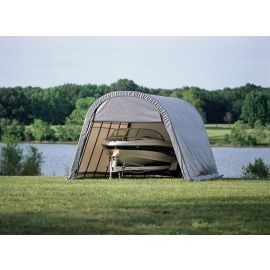 ShelterLogic 12W x 28L x 8H Round 14.5oz Grey Portable Garage