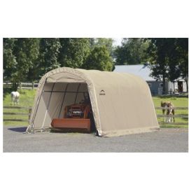 ShelterLogic 12W x 28L x 8H Round 9oz Tan Portable Garage