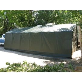 ShelterLogic 12W x 32L x 8H Peak 9oz Green Portable Garage