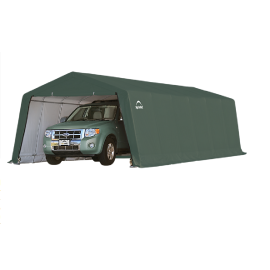 ShelterLogic 12W x 24L x 8H Peak 21.5oz Green Portable Garage