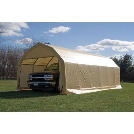 ShelterLogic 12W x 24L x 9H Barn 9oz Green Portable Garage