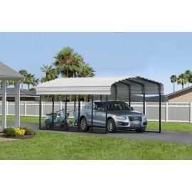 Arrow Metal Carport 12x24x9 Eggshell