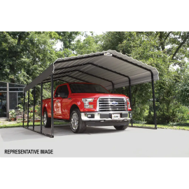 Arrow Metal Carport 12x29x7 Charcoal