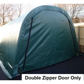 ShelterLogic 12W x 8H Round Replacement Double Zipper Door Only 21.5oz Green-3Yr Mfr Prorated Warranty  2Y1014