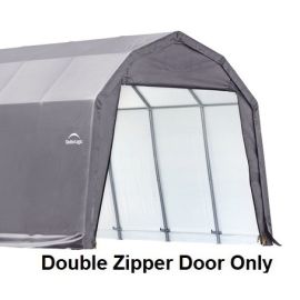 ShelterLogic 12W x 9H Barn Replacement Double Zipper Door Only 9oz Grey   3E1023