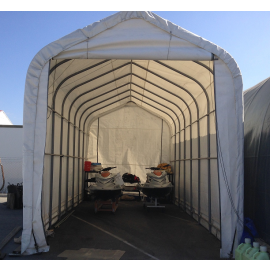 ShelterLogic 13W x 28L x 10H Peak 14.5oz White Portable Garage