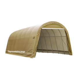 ShelterLogic 13W x 24L x 10H Round 9oz Tan Portable Garage