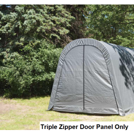 ShelterLogic Replacement Triple Zipper Door 802617 for Menards Round Top model 62669 9oz Grey