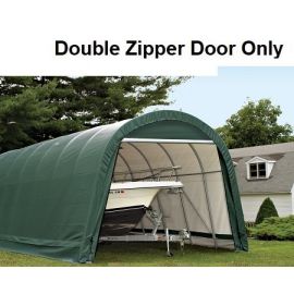 ShelterLogic 15W x 12H Round Replacement Double Zipper Door Only 14.5oz Green-3Yr Mfr Pro Rated Warranty  2M3054