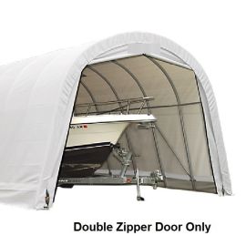 ShelterLogic 15W x 12H Round Replacement Double Zipper Door Only 21.5oz White-3Yr Mfr Prorated Warranty   2Y3056