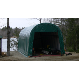 ShelterLogic 15W x 32L x 12H Round 14.5oz Green Portable Garage
