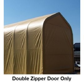 ShelterLogic 16W x 16H Peak Replacement Double Zipper Door Only 14.5oz Tan-3Yr Mfr Prorated Warranty  1M4065