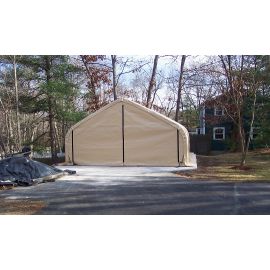 ShelterLogic 18W x 24L x 9 H Peak 9oz Tan Portable Garage