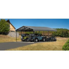 Arrow Metal Carport 20x24x9 Charcoal