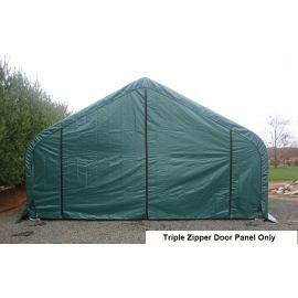 ShelterLogic 18W x 9H Peak Replacement Triple Zipper Door Only 21.5oz Green-3Yr Mfr Prorated Warranty  1Y5034