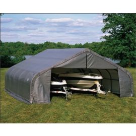 ShelterLogic 22W x 60L x 13H Peak 14.5oz Grey Portable Garage