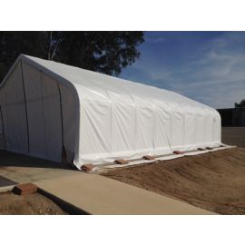 ShelterLogic 18W x 56L x 9 H Peak 14.5oz White Portable Garage