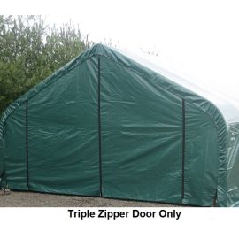 ShelterLogic 30W x 16H Replacement Triple Zipper Door Only 9oz Green  1EF064