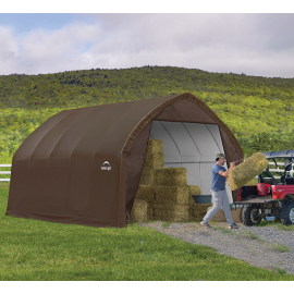 ShelterLogic 13W x 20L x 12H Peak 7.5oz Grey Portable Garage