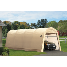 ShelterLogic 10W x 20L x 8H Round 14.5oz Tan Portable Garage