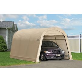 ShelterLogic 10W x 15L x 8H Round 7.5oz Tan Portable Garage