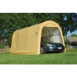 ShelterLogic 10W x 16L x 8H Round 14.5oz Tan Portable Garage