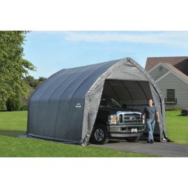 ShelterLogic 13W x 20L x 12H Peak 14.5oz Green Portable Garage