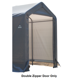 ShelterLogic Replacement Double Zipper Door 802402 for 70403 6x10x6.5 Peak 7.5oz Grey