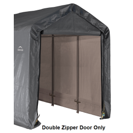 ShelterLogic Replacement Double Zipper Door 802608 for 70413 6x12x8 Peak 7.5oz Grey