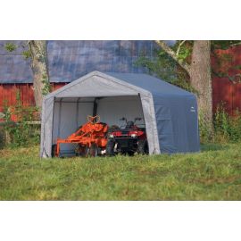 ShelterLogic 12W x 12L x 8H Peak 7.5oz Grey Portable Garage